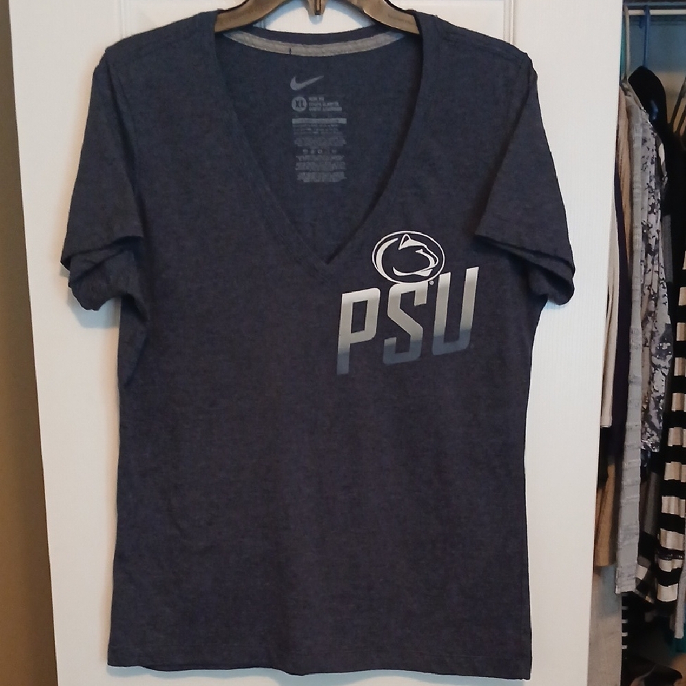 Nike PSU Nittany Lions Navy V-Neck Tee Women's XL